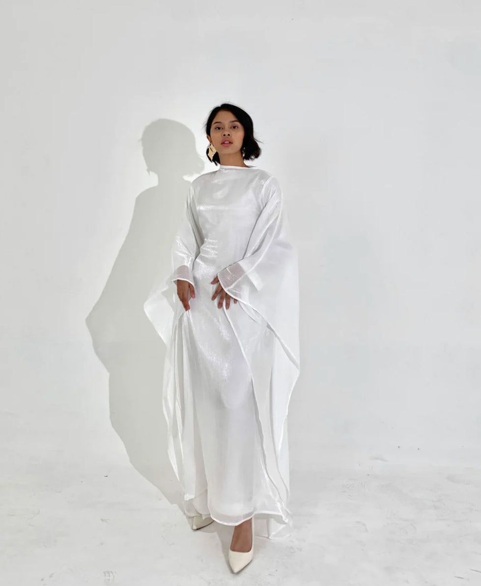 Sheen Kaftan In Pearl